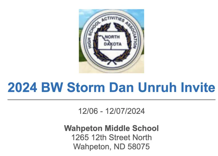 2024 BW Storm Dan Unruh Invite Final Results